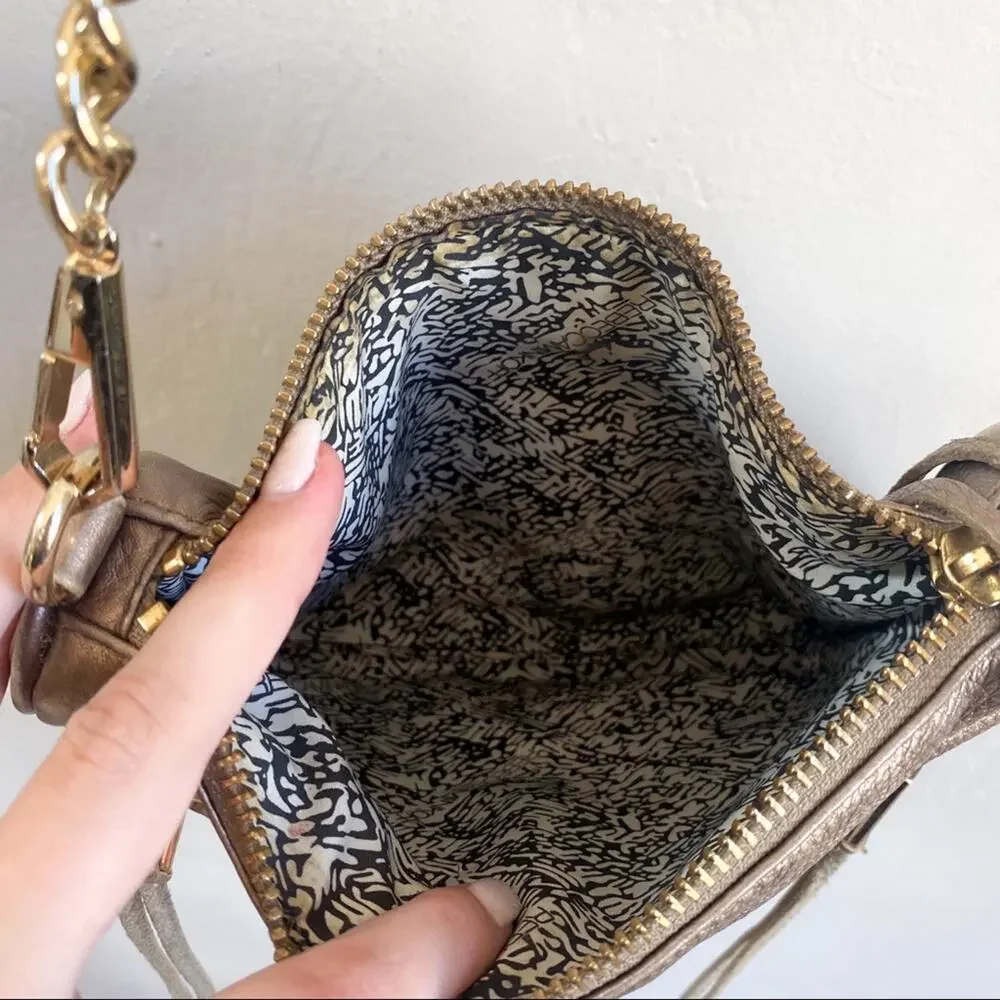 Rebecca Minkoff‎ 5 Zip Mini Metallic Crossbody Bag